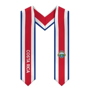 Custom Design National Costa Rica Unisex Graduation Sash Ribbon Eco Friendly Sweet Brand High Quality Polyester Promotion