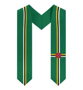 Custom Design National Dominica Unisex Graduation Sash Ribbon High Quality Polyester Material Promotion