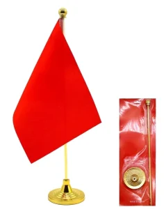 Custom Design Portable Office Desk Flag Removable Pennant Style Table Flagpole Aluminum Polyester Waterproof Thermal
