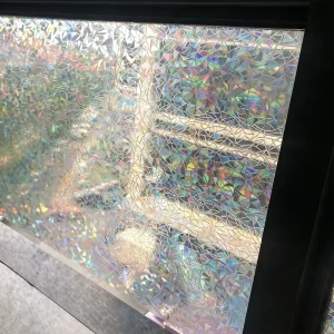 Custom Design Privacy Window Film PVC UV Proof Static Cling Vinyl 3D Decals Stickers Rainbow Color for Glass Doors