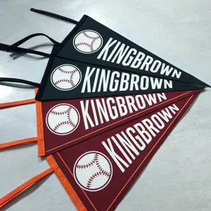 Custom Design Sublimation Logo Printing Personal School Event Sports Felt Pennant Unique Pennant Flag for Personal Use