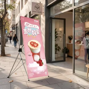 Custom Design Telescoping Portable X Banner Stand PVC Polypropylene Model 0026 Sports Games Art Other Printing Multiple Sizes