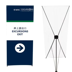 Custom Design X-banner Stand Printing Service 100*160 cm 80*180 cm Different Size X Stand Banner