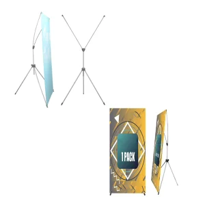 Custom Designed Aluminium Pole X Banner Stand Outdoor Advertising Flags with Digital Printing Plastic Parts