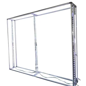 Custom Designed Aluminum Frame LED Light Box Illuminated Fabric Advertising Stand Portable Foldable Dye Sublimation Printing