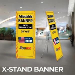 Custom Designed X Stand Banner European Style Advertising High Resolution Portable X Banner with Heavy Duty Aluminum Stand