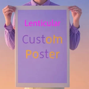 Custom Designs Digital Printing Waterproof Plastic Comic Anime 3D Lenticular Hanging Decoration Poster