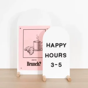 Custom Desktop Magnetic Tabletop Arch Sign Board Stand