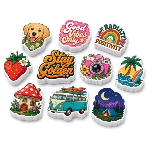 Custom Die Cut PVC Logo Vinyl Stickers Sheet Waterproof Company Cartoon Label Adhesive For Candle And Craft Use