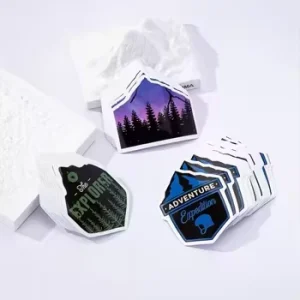 Custom Die Cut Vinyl Waterproof Welcome Stickers Reusable Adhesive Craft Decorative Outdoor Promotion Candle Photo Frame Gift