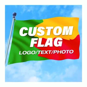 Custom Digital Printed 3x5ft Polyester Pennant Flag with Aluminum Flagpole Waterproof Durable Outdoor Use