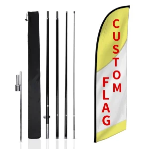 Custom Digital Printed Flying Feather Pennant Banners Outdoor & Agriculture Use Beach Flags in Durable Polyester Material