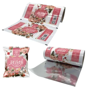 Custom Digital Printed Laminated Heat Sealed Plastic Roll Film Candy Cookie Food Packaging Roll Aluminium Foil Sachet Film Roll