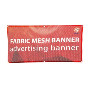 Custom Digital Printed Polyester Mesh Banner Customized Hanging Fabric Trade Show Giveaways Silk Screen Printing Techniques Used