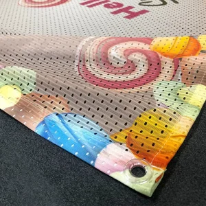 Custom Digital Printing Advertising Fabric Mesh Fence Banner Signs Wrap