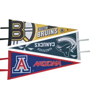 Custom Digital Printing Eco Friendly Triangle Hanging Flag Banner Pennant High Quality Promotional Handmade Felt Flag