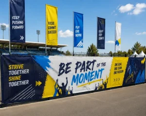 Custom Digital Printing Mesh Fence Banner Streamer Roadside Advertising for Tradeshow Giveaways
