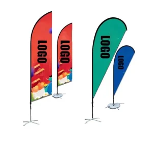 Custom Digital Printing Pennant Feather Flag Banners for Outdoor Indoor Advertising Business Promotions Events Without Pole