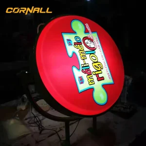 Custom Display LED Lightbox Acrylic Panel Stainless Steel Frame UV Printed Poster IP67 Waterproof for Advertising Sign Board