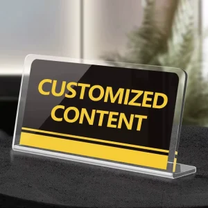 Custom Display Stand Acrylic Sign Table Holder for Store Supermarket Restaurant Price List Qr Code Advertising Table Menu Stand