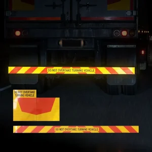 Custom Do Not Overtake Turning Vehicle Sticker Reflective Rear Marking Stickers