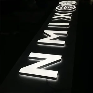 Custom Double Lit Acrylic Letters Luminous Letter Face and Back Lit Sign for Buildings