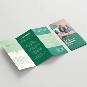 Custom Double Sided Eco-friendly Recyclable Poster 3 Folded Flyers for Promotion Printing
