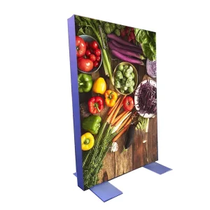 Custom Double-Sided Freestanding SEG Lightbox for Shopping Mall Cafe Fastfood Fruit Shop Restaurant Soft Film Fabric Light Box