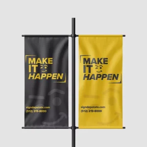 Custom Double Sided PVC Street Banner Road Way Flag for Anniversary Celebration Printed Promotional