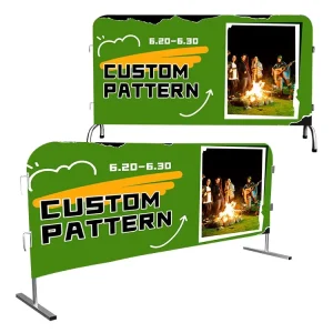 Custom Double Sided Polyester Colorful Street Elastic Customized Printing Crowd Control Banner