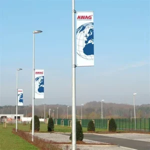 Custom Double Sided Vinyl Lamp Post Light Pole Road Banner Flag