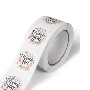 Custom Durable 1 Inch Self Adhesive Glossy Matt Sticker Roll for Candle Craft Packaging Labels Personal Brand Logo Printed