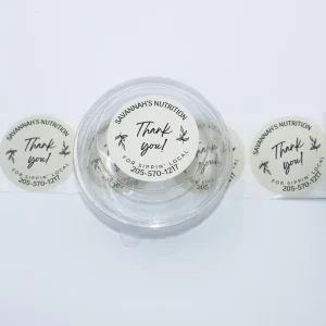 Custom Durable Adhesive Roll Waterproof Gold Foil Labels Stickers for Candle Craft Thank You Photo Frame Eco-Friendly Oil Proof