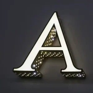 Custom Durable Steel Edged LED Illuminated Characters IP54 Weatherproofing 450cd Brightness Customized Color Billboard