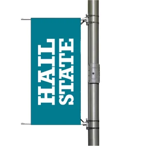 Custom Dye Sublimation Print Road Lamp Light Pole Hanging Rectangle Flag Banner for Street