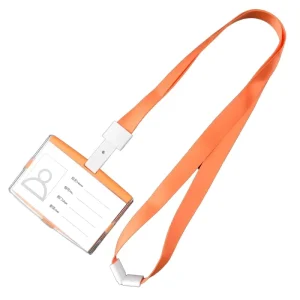 Custom Eco Friendly Badge Holder Safety Buckle Lanyard with Plastic ID Card Holder and Hook