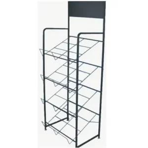 Custom Eco Friendly Powder Coated Metal Freestanding Indoor Use Door Mat Hanging Shelf