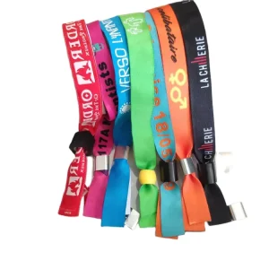 Custom Eco Friendly Washable Woven Advertising Promotion Sport Wristband for Festival Events with Custom Colors and Sizes