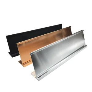 Custom Electroplate Metal Sign Nameplate Office Desk Sign Holder for Office Desk