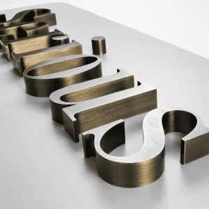 Custom Electroplated Metal Letters 3D Stainless Steel Logo Signage for Office Building Mall and Luxury Store