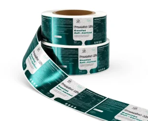 Custom Embossed UV Holographic Sticker Roll Labels Waterproof Vinyl Logo Adhesive Packaging Stickers