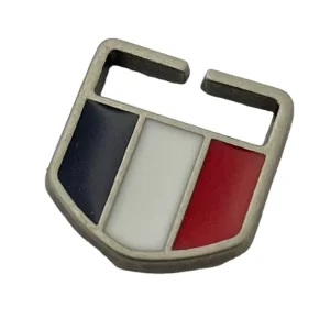 Custom Enamel Garment Logos Hollow Letter Sewing Accessory Alloy Clothing Metal 2 Holes Tags Label for Scarf Decoration