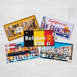 Custom Engraved Carved Logo Belgium San Francisco Amsterdam Souvenirs Gifts Metal Plates