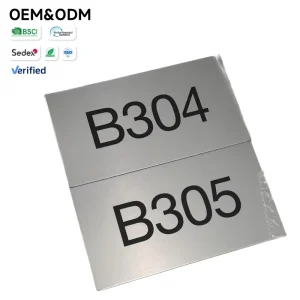 Custom Engraved Stainless Steel Room Number Sign For Buildings