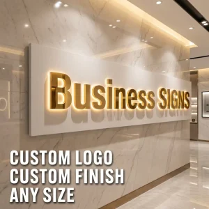 Custom Enseigne Lumineuse Sur Mesure 3D Metal Logo Sign Company Brand Name 3D Illuminated Letters for Beauty Salon Business