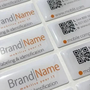 Custom Epoxy Dome Labels Epoxy Resin Over Stickers with QR Code for Business Branding