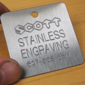Custom Etching Adhesive Stainless Steel Engraved Metal Name Plates Metal Identification Nameplates