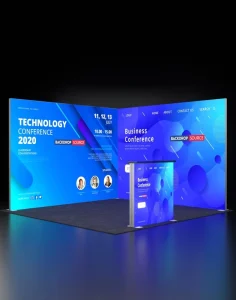 Custom Exhibition Light Box Booth Trade Show Special Booth Backlit Advertising Lightbox High Brightness Event Display Booth