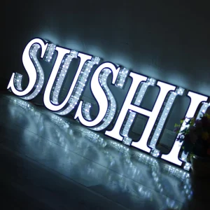 Custom Exterior LED Channel Letters 4 Letters 8.25 Inches Tall Bright Lighted Electronic Transformer Logo Signs