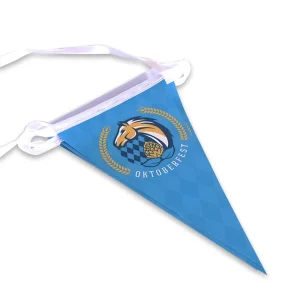Custom Fabric Printed Triangle Advertising Sport Felt Pennants String Flag Bunting Banner